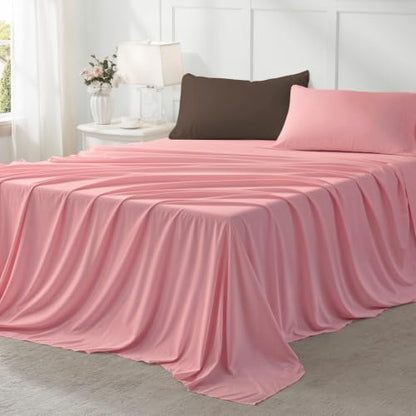 Anluoer Twin Comforter Set, 5 Piece Bed in a Bag Twin Bedding Sets