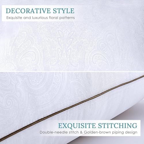 HUXMEYSON Pillows Standard Size Set of 2, Down Alternative Fill