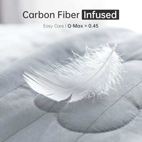Dual-Sided Cooling Comforter, Blue/White (Gray, Twin)