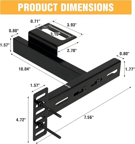 Headboard Brackets for Bed Frame, Adjustable Brackets for Headboard, Universal with Footboard Extension Kit, Fit for Queen King Full Size Headboards, Easy Installation, Set of 2