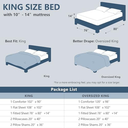 CozyLux Oversized King Comforter Set 120"x98", 7 Piece, Olive Green