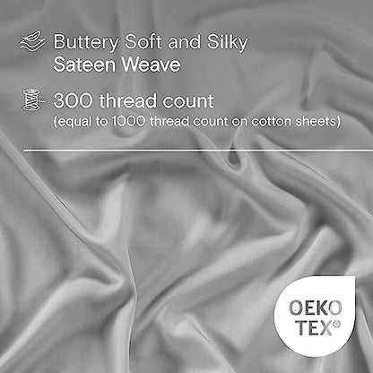 Sijo AiryWeight Tencel Sheet Set, 100% Lyocell Derived from Eucalyptus, Buttery Soft, Architectural Digest Best Cooling Sheets Winner - 3pc - 2 Pillowcases 1 Fitted (Dove, Full)