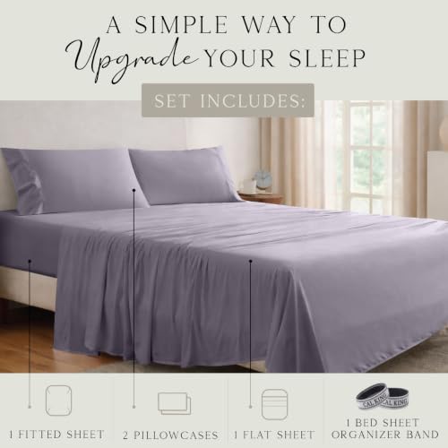 KARISSA MAE Luxury Bamboo Viscose California King Size Sheet Set
