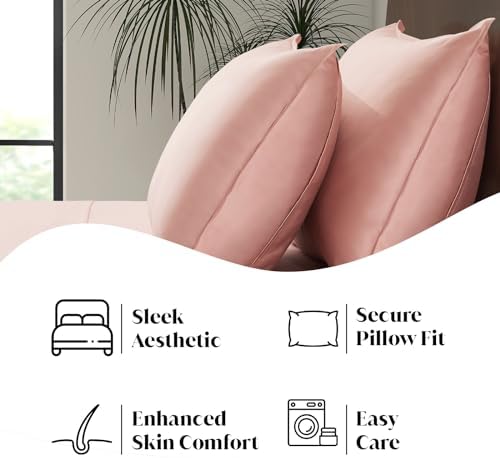 |Twin XL Size Sheet Set | Organically Grown | Ultra Soft & Cooling |100% Viscose | 17" Deep Pocket [Rose Quartz]