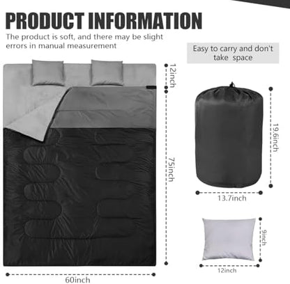 Camping Sleeping Bags for Adults Kids Waterproof Lightweight Sleeping Bag for Cold Weather or Warm Backpacking Hiking Mountaineering Indoor Outdoor Use