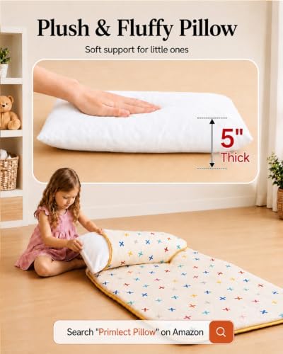 Primlect Toddler Nap Mat with Pillow, Thickened Extra Large Sleeping Bag