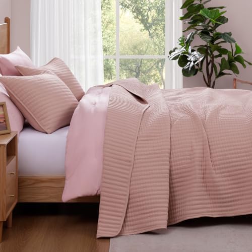King Size Quilt-Lightweight Bedspreads Rose Red King Quilt Bedding Set