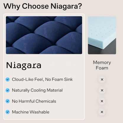 Niagara Sleep Solution Full Ultra Soft Mattress Topper — Back Pain Relief