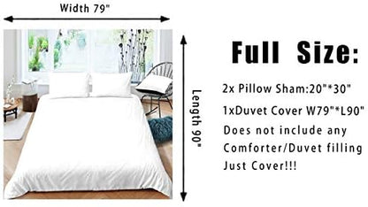 Feelyou Japanese Wave Bedding Set Full Size Kids Cherry Blossoms Comforter Cover Set for Boys Girls Teens Red Sun Hokusai Pattern Home Decor Duvet Cover Japanese Style Bedspread Cover