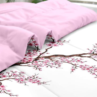 Pamnest Full Comforter Set with Sheets, 7 Pieces Japanese Cherry Bedding