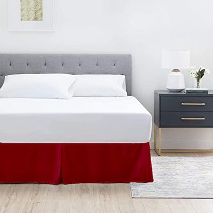 Super Soft 800-TC Split Corners King Size Bed Skirt - 76x80+16-Inch Tailored Drop Easy Fit - Bed Skirt for King Size Beds - Center & Corner Pleats Wrinkle & Fade Resistance