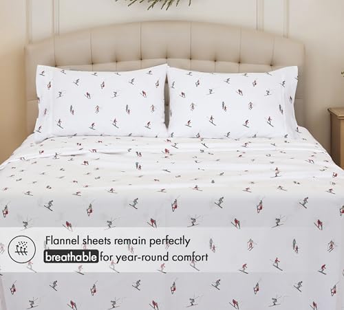RUVANTI Flannel Sheets Full Size, Flurry Friends