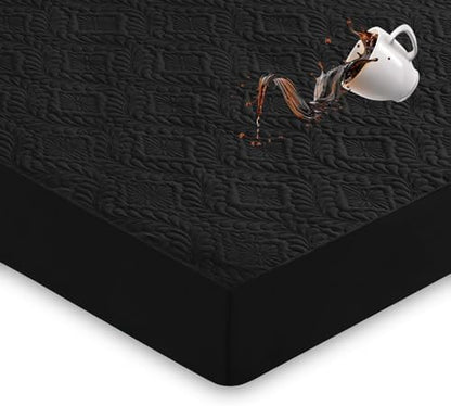 Sufdari Full Waterproof Mattress Protector, Waterproof Mattress Cover,Breathable & Noiseless Mattress Pad, Waterproof Quilted Fitted Sheet Fits Up to 8-18" Deep Pocket