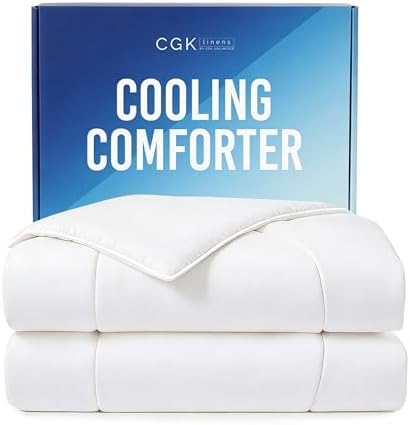 CGK Unlimited Cooling Comforter Twin Size - Cooling Blanket - 60x90 (White)
