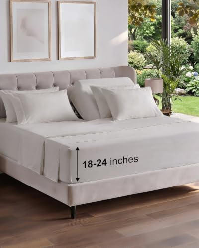 Extra Deep Flex Top Split Head King Sheet Set - 6pc Sheets - Light Grey