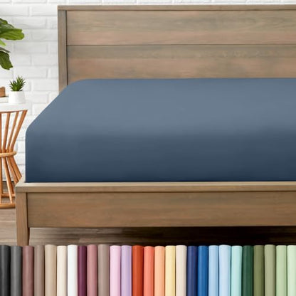Bare Home Twin XL Fitted Sheet - 1800 Ultra-Soft (Twin XL, Bering Sea)