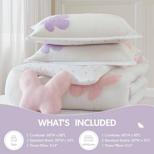 Intelligent Design Kids Girls Butterflies Multi Twin Comforter Set, 3pc