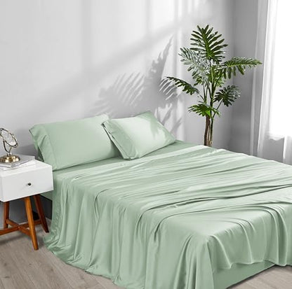 ACCURATEX Cooling Sheets for Hot Sleepers, Full Size,Sage Green