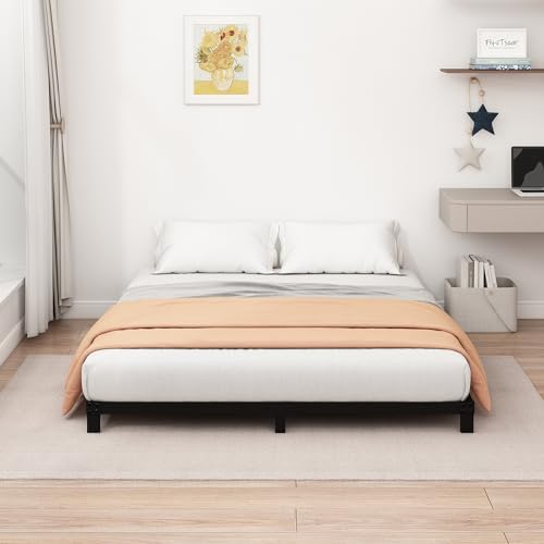 Low Profile Bed Frame Queen Size 5 Inch High Floor Platform