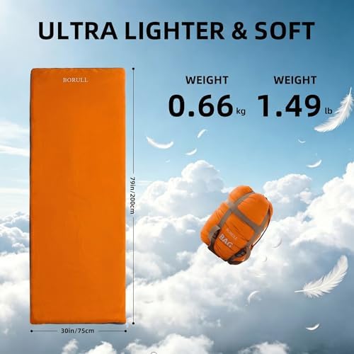 Lightweight Compact Adult Sleeping Bag for Backpacking, Camping & Hiking