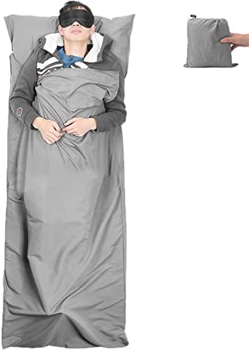 Sleeping Bag Liner, Lightweight Portable, Soft Travel and Camping Sheet, with Compact and Carry Bag, for Travel, Hotel