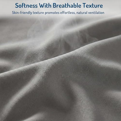 Coolmax® Cooling Sheets for Hot Sleepers, Twin XL Size, Grey