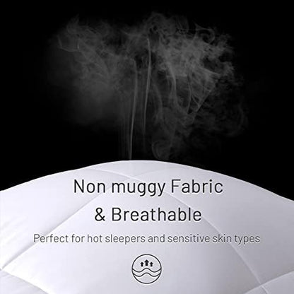 NEXHOME PRO Viscose from Bamboo Super King Comforter, Cooling Lightweight White Natural Organic Duvet Insert, Summer Bedding Blanket Cool Comforters for Hot Sleepers, 8 Corner Tabs(98"x 120")