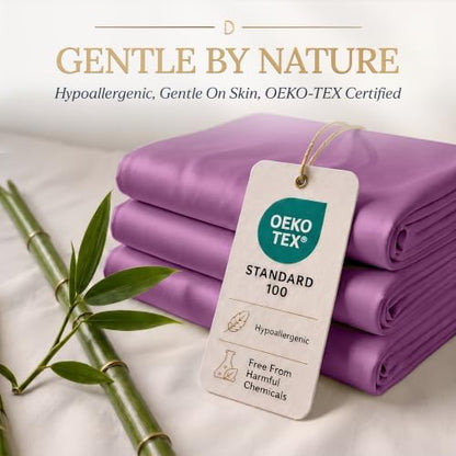 DECOLURE 100% Viscose Derived from Bamboo Sheets | 4 Pc Bed Set