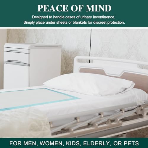 BIGGMED 100 Count Incontinence Bed Pads 40'' x 36'' Tear-Resistant