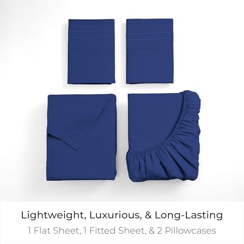 Mellanni Iconic 4-Piece, Ultra Soft Sheet Set (King, Royal Blue)