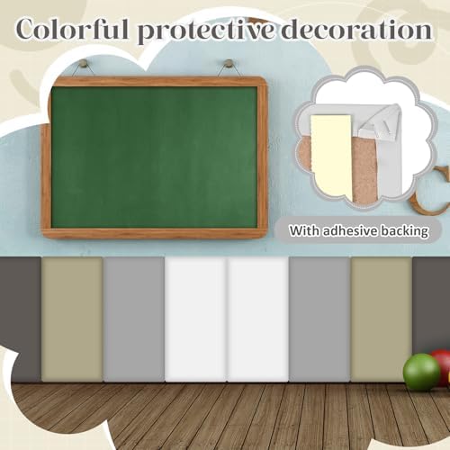Hahafelt 8 Pack Wall Padding Headboard 15.75" x 7.87" x 1.18" Grey Colors