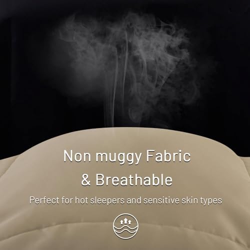 NEXHOME PRO Viscose from Bamboo Comforter Queen Cooling Lightweight Duvet Insert, Organic Natural Summer Bedding Blanket for Hot Sleepers,8 Corner Tabs 90" L x90 W