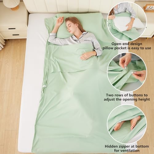 Sleeping Bag Liner, Ultralight & Compact Travel Sheet for Hotel