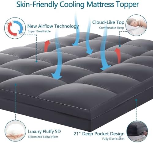 Twin Mattress Topper, 900 GSM High-Fill Design, Fuller & Plusher Feel