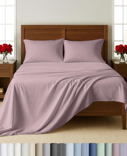 California Design Den Softest 100% Cotton Sateen Twin Bed Sheets Set, 3 Pcs