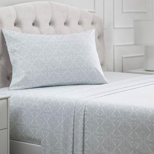 Mellanni Iconic 3-Piece, Ultra Soft Sheet Set (Twin, Laced Sky Blue)