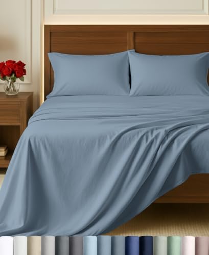 California Design Den 100% Egyptian Cotton Bed Sheets Queen Size Set