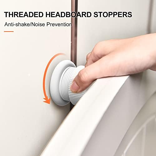 Stick on Headboard Wall Potector 1.6-2.6 inches Adjustable -White 2 Pcs