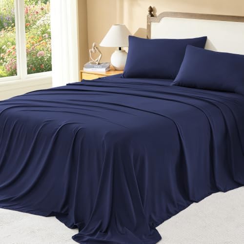 Litanika Super King Comforter Set with Sheets, 7 Pieces Boho Bed Set