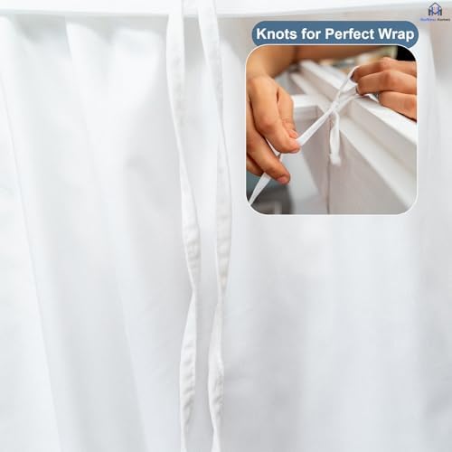 Mattress-Homes Ruffled Dorm Bed Skirt, Twin XL, 34-Inch Drop, Tailored with Split Corners, White Dust Ruffle for Lofted College Beds, Twin Extra Long Dorm Bedding Essential
