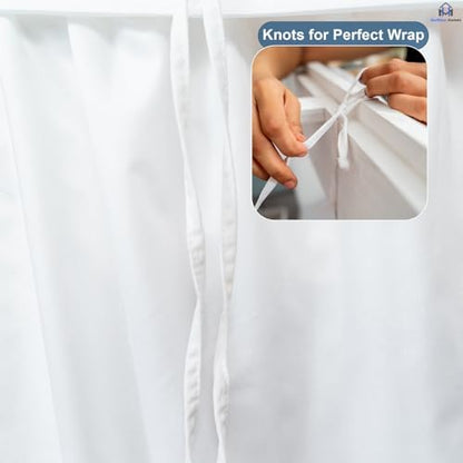 Mattress-Homes Ruffled Dorm Bed Skirt, Twin XL, 40-Inch Drop, Tailored with Split Corners, White Dust Ruffle for Lofted College Beds, Twin Extra Long Dorm Bedding Essential