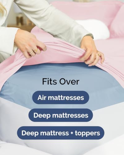 CGK Linens 2 Pack Extra Deep Queen Fitted Sheets - Lavender Pink