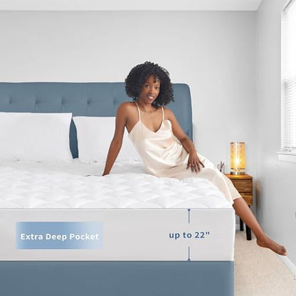 Sunflower King Mattress Pad, Cotton Mattress Cover Protector, Thin