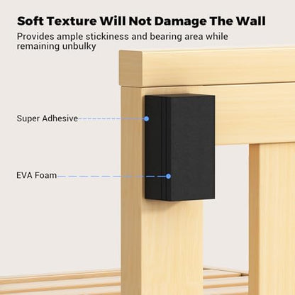 LveSunny Furniture Pads and Wall Protectors, 23Pcs EVA Foam Headboard Stoppers for Wall, Bed Stoppers for Headboard, 10Pcs (20mm Thick)+13Pcs (3mm Thick) Couch Wall Protector, Black Headboard Bumper