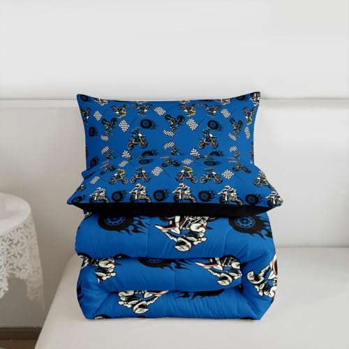 Feelyou Dirt Bike Bedding Set Soft for Boys Girls Toddler Size