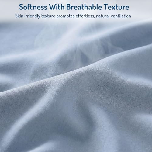 Coolmax® Cooling Sheets for Hot Sleepers, King Size, Light Blue