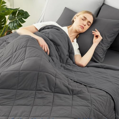 Cozy Bliss Cooling Blanket for Hot Sleepers Queen Size, Q-Max 0.45 Cooling Comfort, Cold Blankets for Night Sweats Sleeping, Ultra-Cool Lightweight Breathable Summer Blanket for Bed, Charcoal Grey
