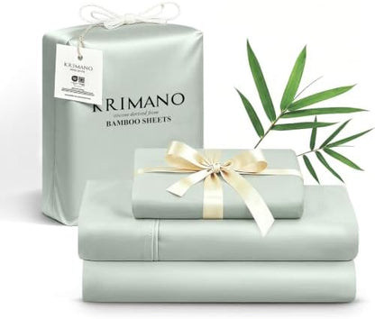 Bamboo Viscose Sheet Set Twin Size, Cooling Sheets Bed Set 3pcs