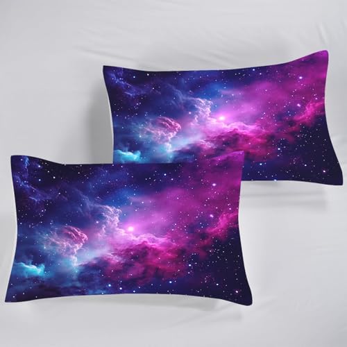 Galaxy Comforter Set Twin, Starry Space Bedding for Teens Boys Girls