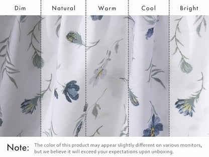 RUVANTI 100% Cotton California King Sheet Set, Percale Sheets, Coastal Blue